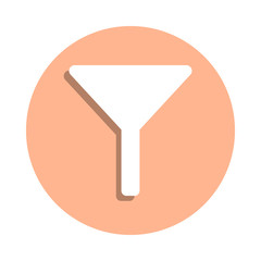 Poster - Funnel tool badge icon. Simple glyph, flat vector of web icons for ui and ux, website or mobile application