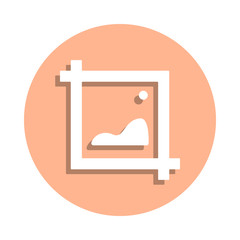 Poster - Image badge icon. Simple glyph, flat vector of web icons for ui and ux, website or mobile application