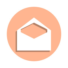 Poster - Message badge icon. Simple glyph, flat vector of web icons for ui and ux, website or mobile application