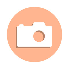 Poster - Photo camera badge icon. Simple glyph, flat vector of web icons for ui and ux, website or mobile application