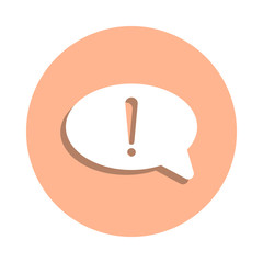 Poster - Speech bubble badge icon. Simple glyph, flat vector of web icons for ui and ux, website or mobile application