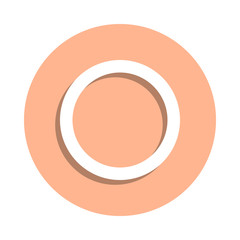 Poster - Circumference badge icon. Simple glyph, flat vector of web icons for ui and ux, website or mobile application