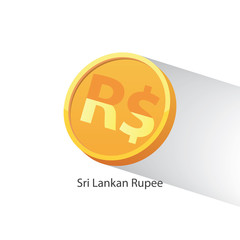 Wall Mural - sri lankan rupee gold coin