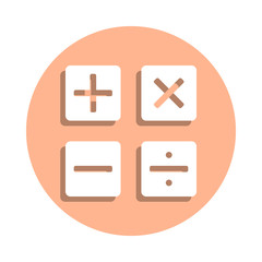 Poster - Mathematical symbols badge icon. Simple glyph, flat vector of web icons for ui and ux, website or mobile application