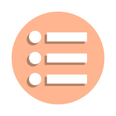 Poster - Office list badge icon. Simple glyph, flat vector of web icons for ui and ux, website or mobile application