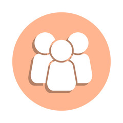 Poster - Peoples badge icon. Simple glyph, flat vector of web icons for ui and ux, website or mobile application