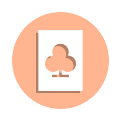 Poster - Playing card badge icon. Simple glyph, flat vector of web icons for ui and ux, website or mobile application