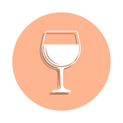 Poster - A glass of cognac badge icon. Simple glyph, flat vector of drink icons for ui and ux, website or mobile application