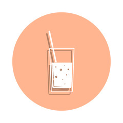 Poster - Carbonated drink in a glass badge icon. Simple glyph, flat vector of drink icons for ui and ux, website or mobile application