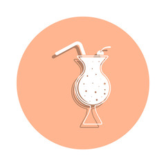 Poster - Cocktail badge icon. Simple glyph, flat vector of drink icons for ui and ux, website or mobile application