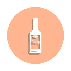 Poster - Whiskey bottle badge icon. Simple glyph, flat vector of drink icons for ui and ux, website or mobile application