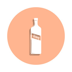 Poster - Whiskey bottle badge icon. Simple glyph, flat vector of drink icons for ui and ux, website or mobile application