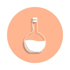 Poster - Alcoholic beverage in a decanter badge icon. Simple glyph, flat vector of drink icons for ui and ux, website or mobile application