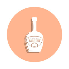 Poster - Bottle of liquor badge icon. Simple glyph, flat vector of drink icons for ui and ux, website or mobile application