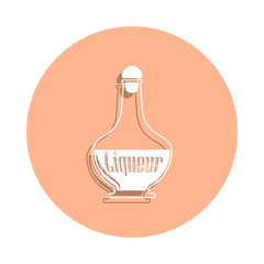 Poster - Bottle of liquor badge icon. Simple glyph, flat vector of drink icons for ui and ux, website or mobile application