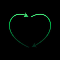 Poster - heart flow nolan icon. Simple thin line, outline vector of Heartbeat icons for ui and ux, website or mobile application