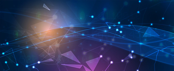 Technology data background, idea of global business solution
