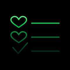 Poster - lover list heart nolan icon. Simple thin line, outline vector of Heartbeat icons for ui and ux, website or mobile application