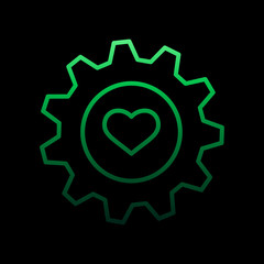 Poster - heart repair nolan icon. Simple thin line, outline vector of Heartbeat icons for ui and ux, website or mobile application