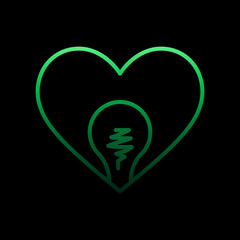Poster - love idea heart nolan icon. Simple thin line, outline vector of Heartbeat icons for ui and ux, website or mobile application
