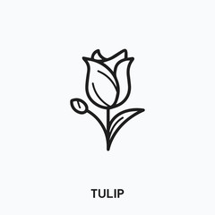 Wall Mural - tulip icon vector. flower symbol sign