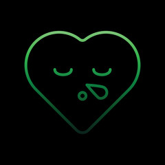 Poster - emoji feeling nolan icon. Simple thin line, outline vector of heart emotions icons for ui and ux, website or mobile application
