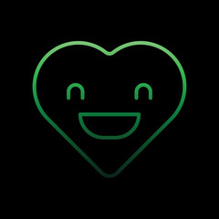 Poster - emoji excited nolan icon. Simple thin line, outline vector of heart emotions icons for ui and ux, website or mobile application