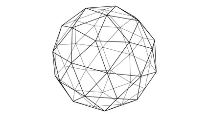 Poster - Abstract design, polygonal sphere shape, modern geometric pattern, vector illustration