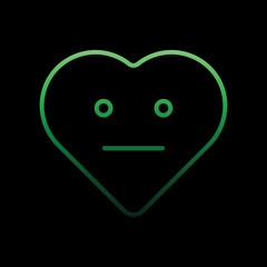 Poster - emoji natural nolan icon. Simple thin line, outline vector of heart emotions icons for ui and ux, website or mobile application