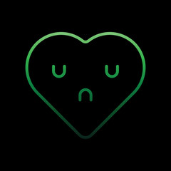 Poster - emoji mood nolan icon. Simple thin line, outline vector of heart emotions icons for ui and ux, website or mobile application