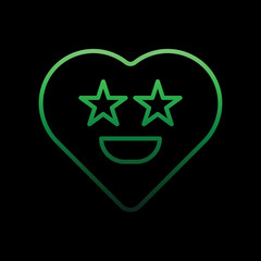 Poster - emoji excited nolan icon. Simple thin line, outline vector of heart emotions icons for ui and ux, website or mobile application