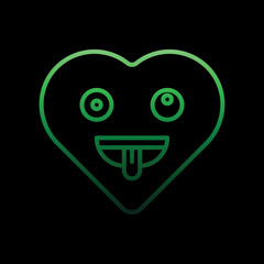 Poster - crazy emoji nolan icon. Simple thin line, outline vector of heart emotions icons for ui and ux, website or mobile application
