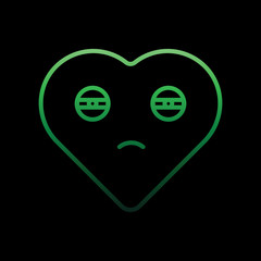 Poster - bored emoji nolan icon. Simple thin line, outline vector of heart emotions icons for ui and ux, website or mobile application