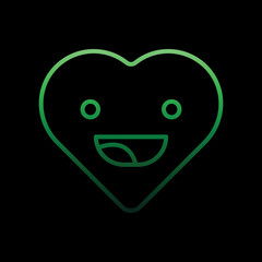Poster - emoji happy nolan icon. Simple thin line, outline vector of heart emotions icons for ui and ux, website or mobile application