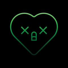 Poster - emoji panic nolan icon. Simple thin line, outline vector of heart emotions icons for ui and ux, website or mobile application