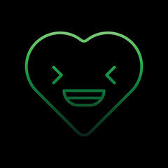 Poster - calm emoji nolan icon. Simple thin line, outline vector of heart emotions icons for ui and ux, website or mobile application