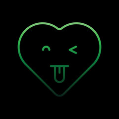 Poster - cute emoji nolan icon. Simple thin line, outline vector of heart emotions icons for ui and ux, website or mobile application