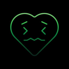 Poster - disgusted emoji nolan icon. Simple thin line, outline vector of heart emotions icons for ui and ux, website or mobile application
