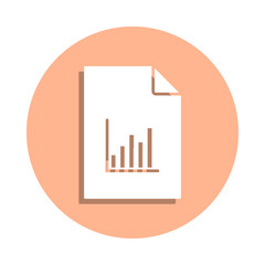 Poster - Schedule on document badge icon. Simple glyph, flat vector of file and documents icons for ui and ux, website or mobile application