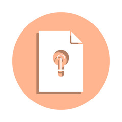 Poster - Bulb on document badge icon. Simple glyph, flat vector of file and documents icons for ui and ux, website or mobile application