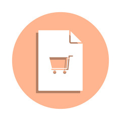 Poster - Truck on document badge icon. Simple glyph, flat vector of file and documents icons for ui and ux, website or mobile application