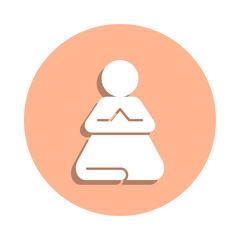 Poster - Fast, meditation, training, yoga badge icon. Simple glyph, flat vector of peace and humanrights icons for ui and ux, website or mobile application