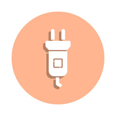 Poster - Electric, plug badge icon. Simple glyph, flat vector of ecology icons for ui and ux, website or mobile application