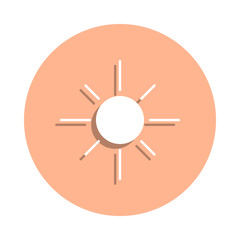 Poster - Sun, solar, weather badge icon. Simple glyph, flat vector of ecology icons for ui and ux, website or mobile application