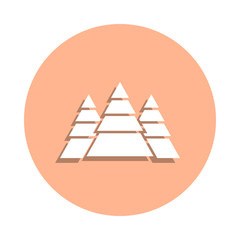 Poster - Forest, tree badge icon. Simple glyph, flat vector of ecology icons for ui and ux, website or mobile application