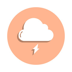 Poster - Cloud, storm, lightening badge icon. Simple glyph, flat vector of ecology icons for ui and ux, website or mobile application