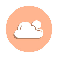 Poster - Cloud, forecast, sun badge icon. Simple glyph, flat vector of ecology icons for ui and ux, website or mobile application