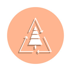 Poster - Forest, tree badge icon. Simple glyph, flat vector of ecology icons for ui and ux, website or mobile application