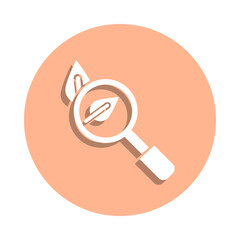 Poster - Search, leaf badge icon. Simple glyph, flat vector of ecology icons for ui and ux, website or mobile application