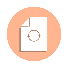 Poster - Paper sheet badge icon. Simple glyph, flat vector of ecology icons for ui and ux, website or mobile application